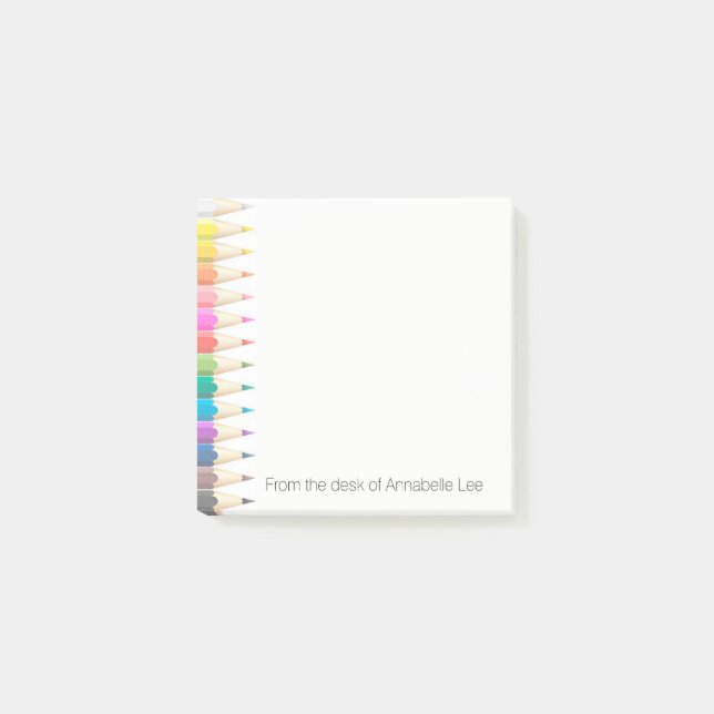 Coloured Pencils Light Post-it Notes (Front)