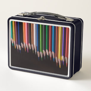 Coloured Pencils Metal Lunch Box