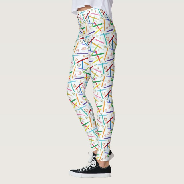 Coloured Pencils Pattern Leggings (Left)