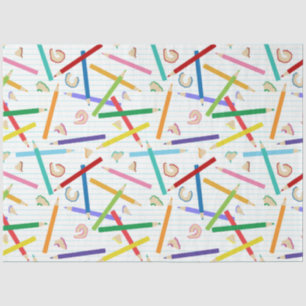 Coloured Pencils Pattern Tissue Paper
