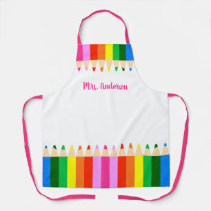 Coloured Pencils Personalise Apron