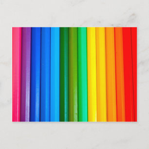 Coloured pencils postcard