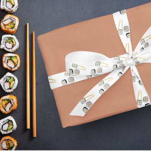 Coloured Pencils Sushi With Chopsticks Satin Ribbon