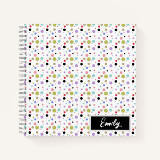 Coloured Polka Dot Notebook