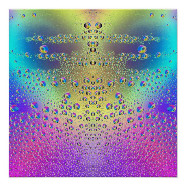 Coloured Rain Drops Poster (Front)