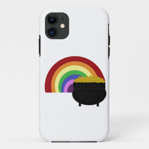Coloured Rainbow And Pot Of Gold iPhone 11 Case