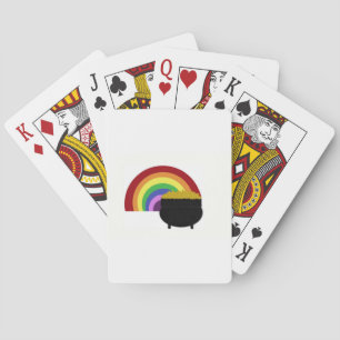 Coloured Rainbow And Pot Of Gold Playing Cards