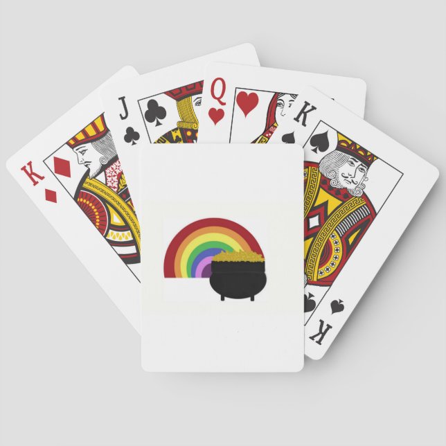 Coloured Rainbow And Pot Of Gold Playing Cards (Back)