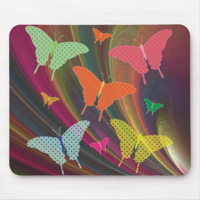 Coloured Rainbow Mouse Pad (Front)