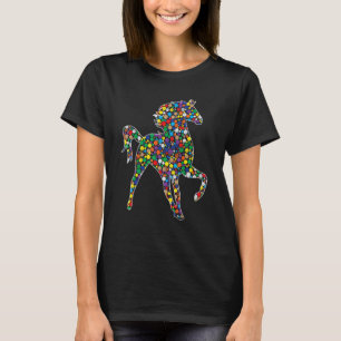 Coloured Rainbow Polka Dot Horse International Dot T-Shirt