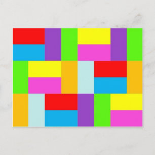Coloured Rectangles Postcard