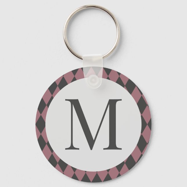 Coloured rhombus elegant key ring (Front)