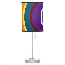 Coloured Rings with Monogram   Table Lamp