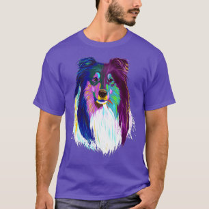 Coloured Rough Collie Dog  T-Shirt
