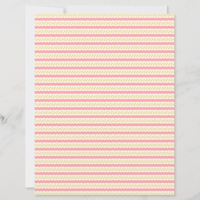 coloured scrap booking paper botanical Stripes  (Front)
