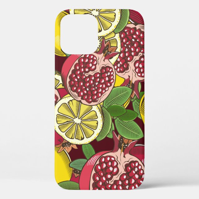 Coloured seamless pattern with pomegranates and le Case-Mate iPhone case (Back)