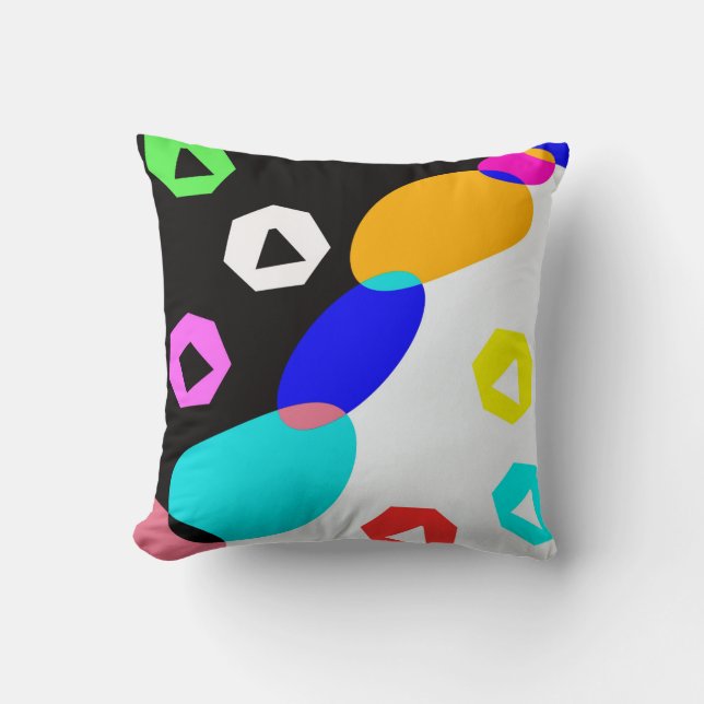 Coloured shapes cushion (Front)