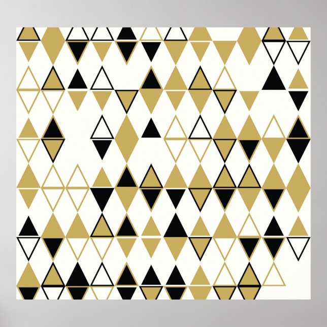 Coloured shapes, geometric abstract pattern poster (Front)