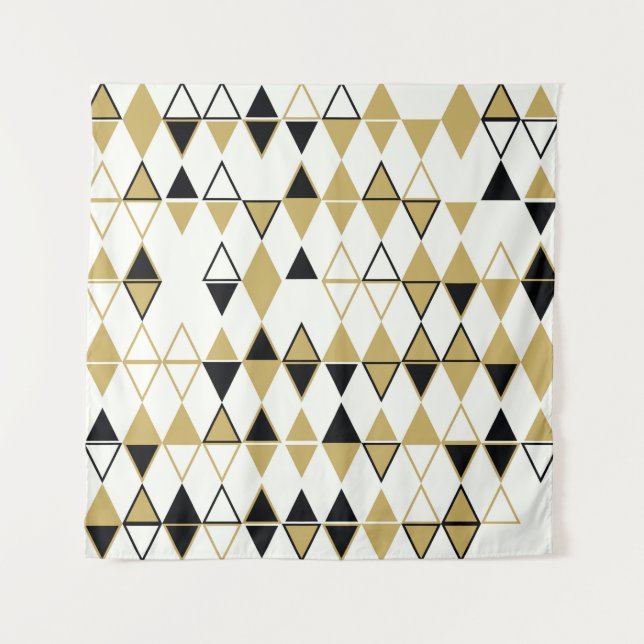 Coloured shapes, geometric abstract pattern tapestry (Front)