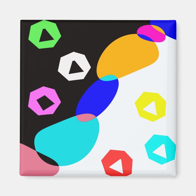 Coloured shapes magnet (Front)