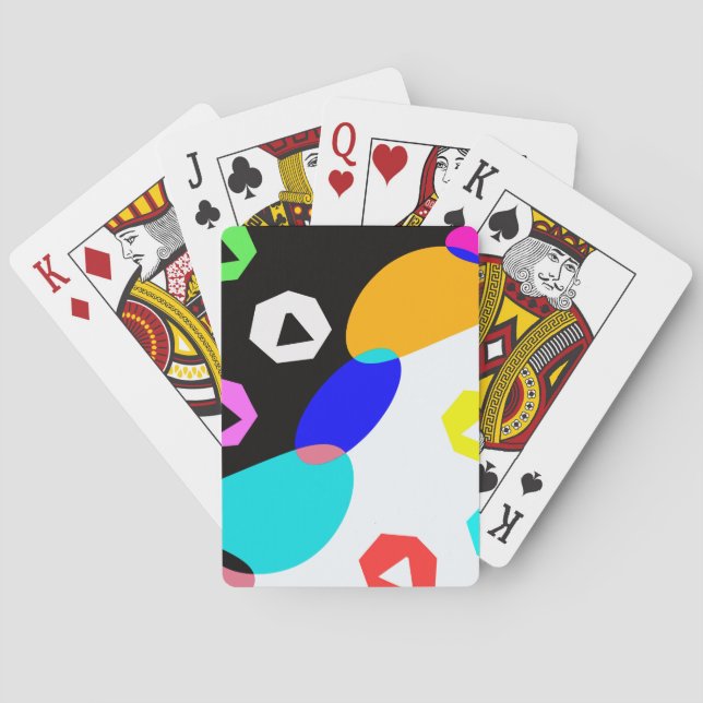 Coloured shapes playing cards (Back)