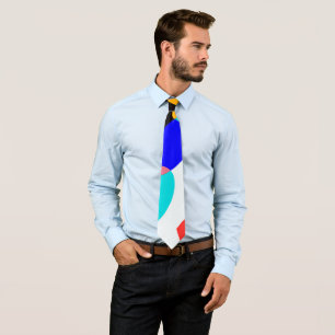 Coloured shapes tie