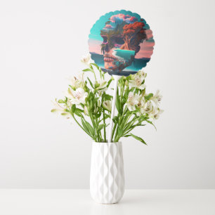 Coloured skull head balloon