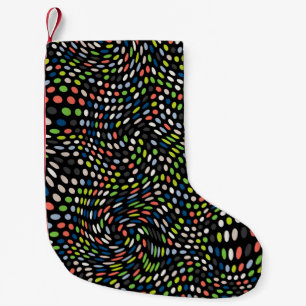 Coloured small dots background. Circles wave. Abst Christmas Stocking