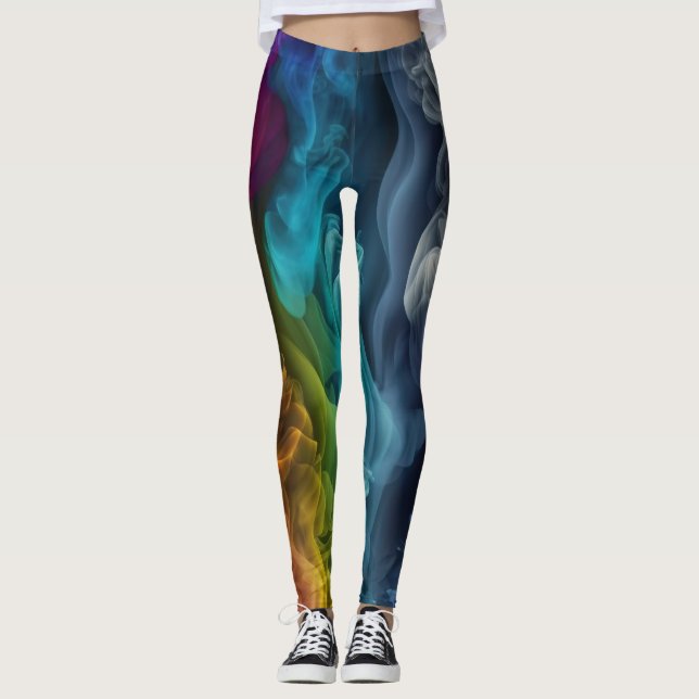 Coloured Smoke Leggings - Cool (Front)