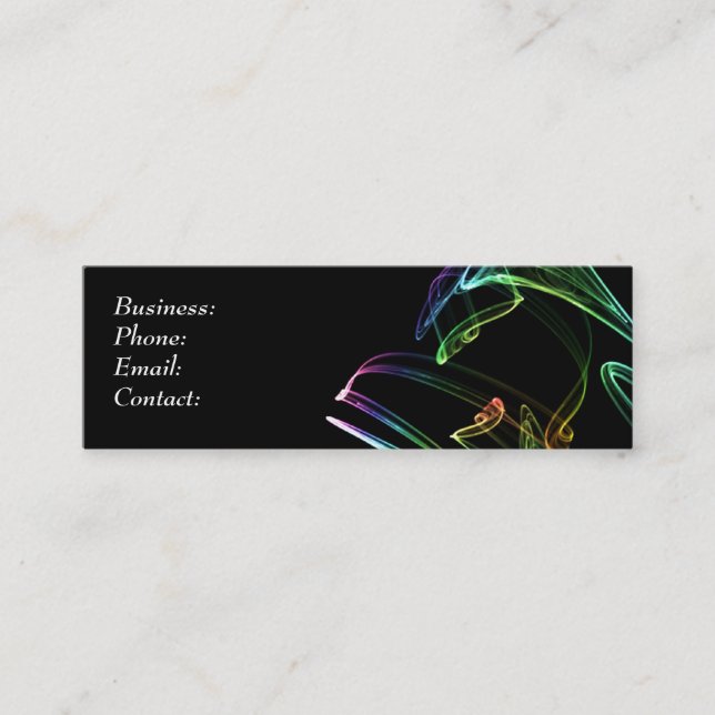 Coloured Smoke Mini Business Card (Front)