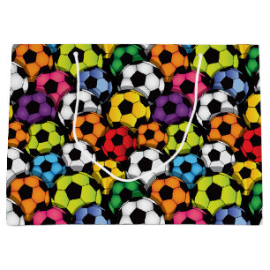 Coloured Soccer Balls Large Gift Bag