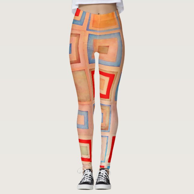 Coloured squares leggings (Front)