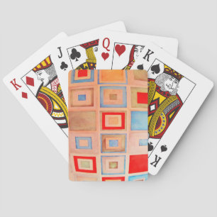 Coloured squares playing cards