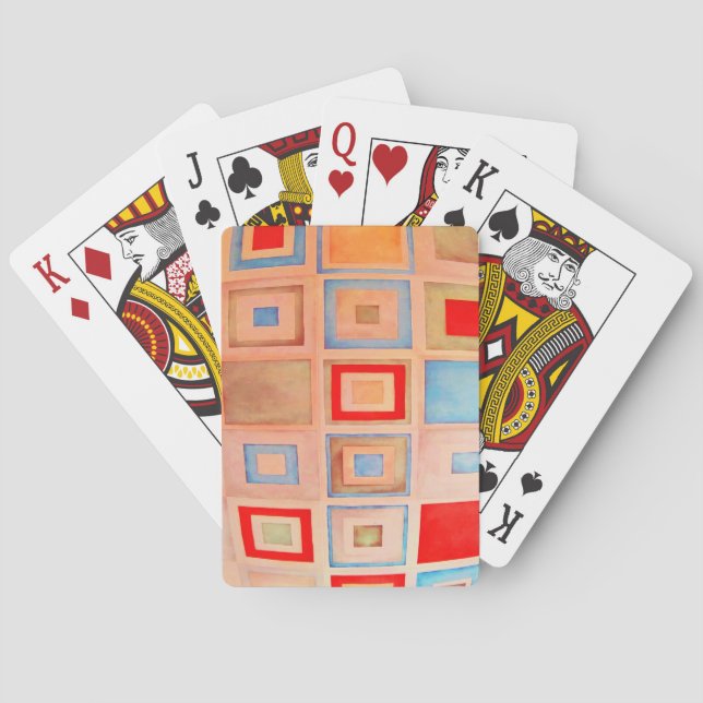 Coloured squares playing cards (Back)