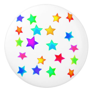 Coloured Stars Door Knob