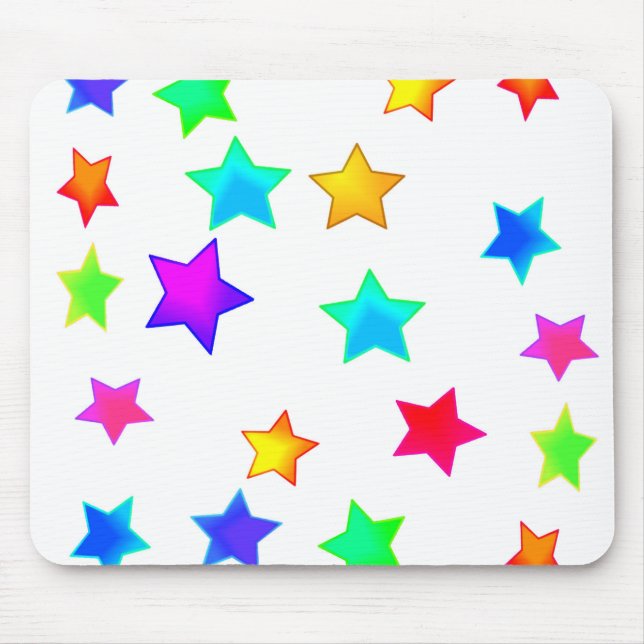 Coloured Stars Mousepad (Front)