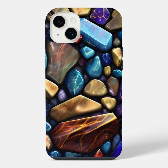 Coloured Stone Mosaic Pattern iPhone Case (Back)