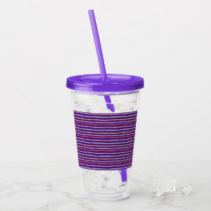 Coloured Striped Lines Acrylic Tumbler
