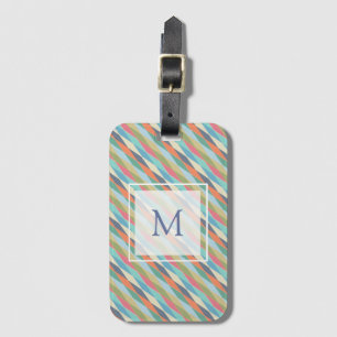 Coloured stripes. luggage tag
