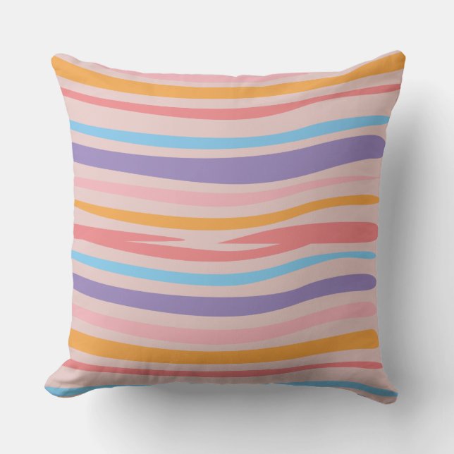 Coloured Stripped Cushion (Front)