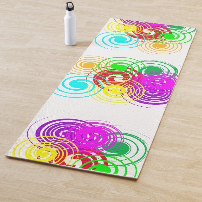 Coloured Swirls Yoga Mat (In Situ)