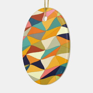 coloured tangle ceramic tree decoration