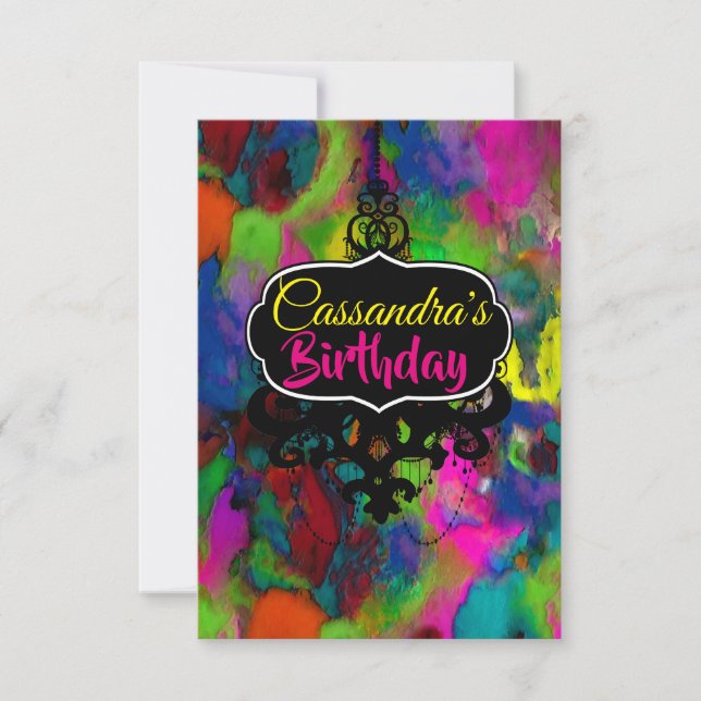 Coloured Thoughts (More Options) - RSVP / Invitation (Front)