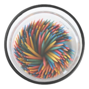 Coloured Toothpicks Hockey Puck