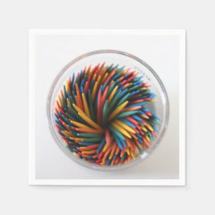 Coloured Toothpicks Paper Napkins