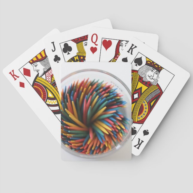 Coloured Toothpicks Playing Cards (Back)
