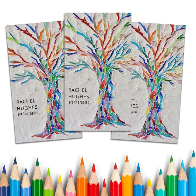 Coloured Tree Art Therapist Business Card (Creator Uploaded)
