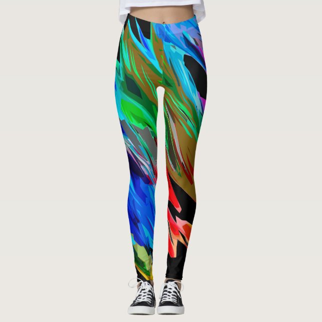 Coloured waves leggings (Front)