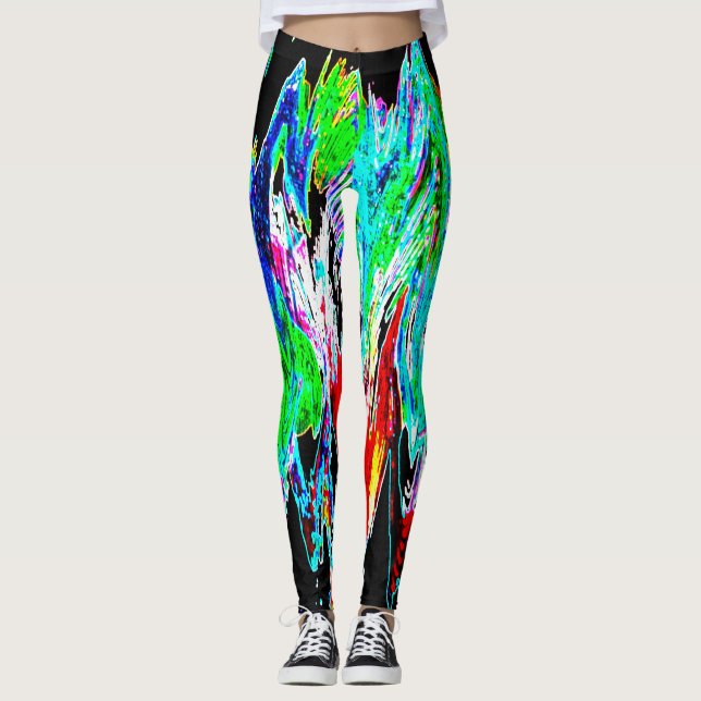 Coloured waves leggings (Front)