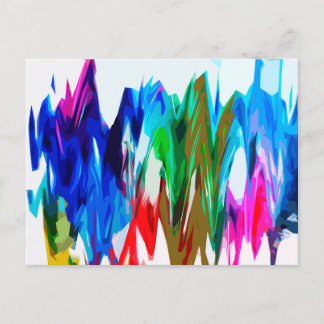 Coloured waves postcard